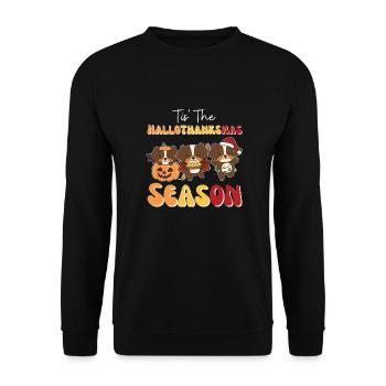 Tis' the Hallothanksmas Saison Berger australien - Sweat-shirt Unisexe - noir - Devant - Alina (178cm) & Michal (187cm)