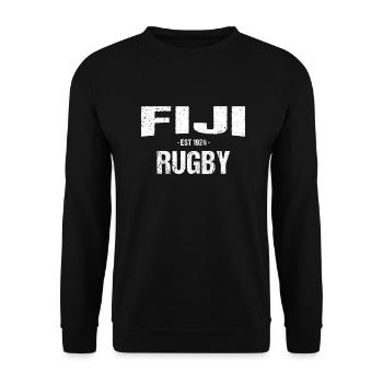 Fidschi Rugby Union - Unisex Pullover - Schwarz - Vorne - Alina (178cm) & Michal (187cm)