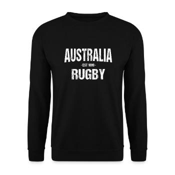 Australien Rugby Union - Unisex Pullover - Schwarz - Vorne - Alina (178cm) & Michal (187cm)