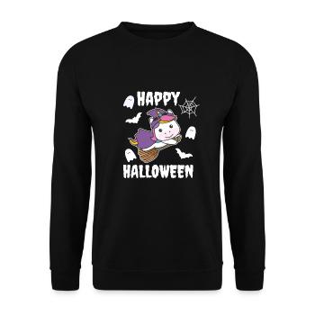 Licorne Joyeux Halloween Sorcière Enfants Sorcière Costume de Sorcière - Sweat-shirt Unisexe - noir - Devant - Alina (178cm) & Michal (187cm)