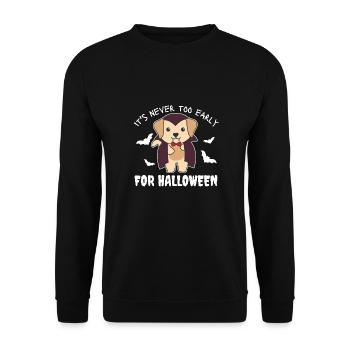 Labrador it's never too early for Halloween vampire - Unisex Sweatshirt - black - Front - Alina (178cm) & Michal (187cm)