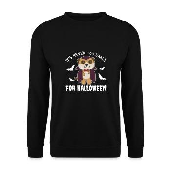 Suricate il n’est jamais trop tôt pour Halloween - Sweat-shirt Unisexe - noir - Devant - Alina (178cm) & Michal (187cm)