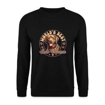 Labrador Retirever Groovy Chocolate Lab maman - Sweat-shirt Unisexe - noir - Devant - Alina (178cm) & Michal (187cm)