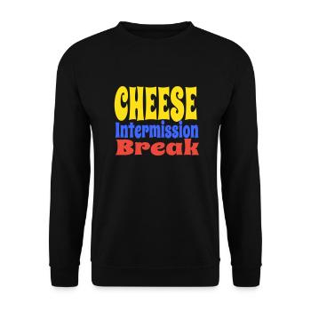 CheeseIntermissionBreakVect - Unisex Sweatshirt - black - Front - Alina (178cm) & Michal (187cm)