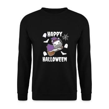 Zebra Joyeux Halloween Sorcière Enfants Sorcière Costume de Sorcière - Sweat-shirt Unisexe - noir - Devant - Alina (178cm) & Michal (187cm)