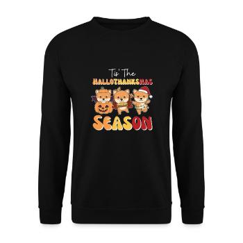Tis' the Hallothanksmas Saison Shiba Inu - Sweat-shirt Unisexe - noir - Devant - Alina (178cm) & Michal (187cm)