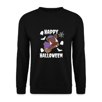 Okapi Joyeux Halloween Sorcière Enfants Sorcière Costume de Sorcière - Sweat-shirt Unisexe - noir - Devant - Alina (178cm) & Michal (187cm)