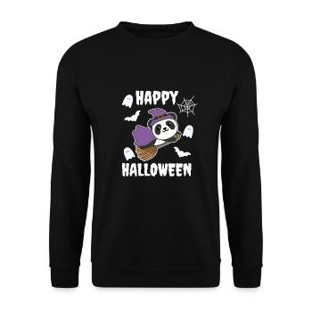 Panda Joyeux Halloween Sorcière Enfants Sorcières Costume - Sweat-shirt Unisexe - noir - Devant - Alina (178cm) & Michal (187cm)