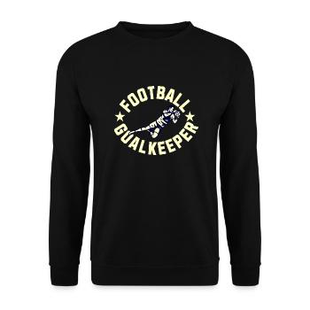 Gardien de but : la dernière ligne de défense - Sweat-shirt Unisexe - noir - Devant - Alina (178cm) & Michal (187cm)