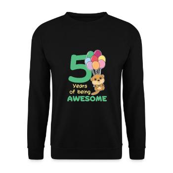 Suricate pour les enfants de 5 ans de cinq ans - Sweat-shirt Unisexe - noir - Devant - Alina (178cm) & Michal (187cm)