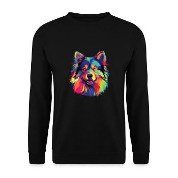 Aquarelle colorée suédoise de Laponie - Sweat-shirt Unisexe - noir - Devant - Alina (178cm) & Michal (187cm)