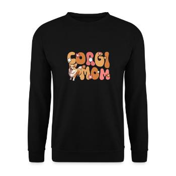 Welsh Corgi Pembroke Groovy Corgi mom - Unisex Sweatshirt - black - Front - Alina (178cm) & Michal (187cm)