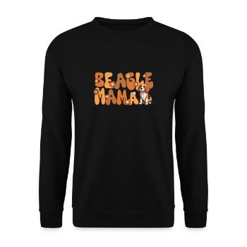 Beagle Groovy Beagle mama - Unisex Pullover - Schwarz - Vorne - Alina (178cm) & Michal (187cm)