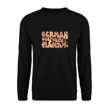 German Shepherd Groovy German Shepherd Mom - Unisex Sweatshirt - black - Front - Alina (178cm) & Michal (187cm)
