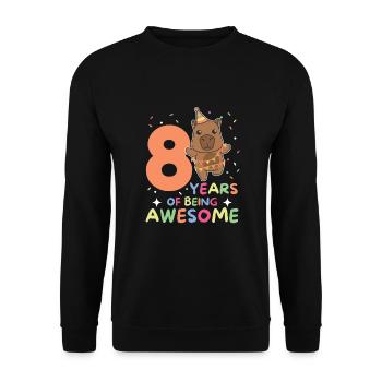 Capybara pour les enfants de 8 ans et de huit ans - Sweat-shirt Unisexe - noir - Devant - Alina (178cm) & Michal (187cm)