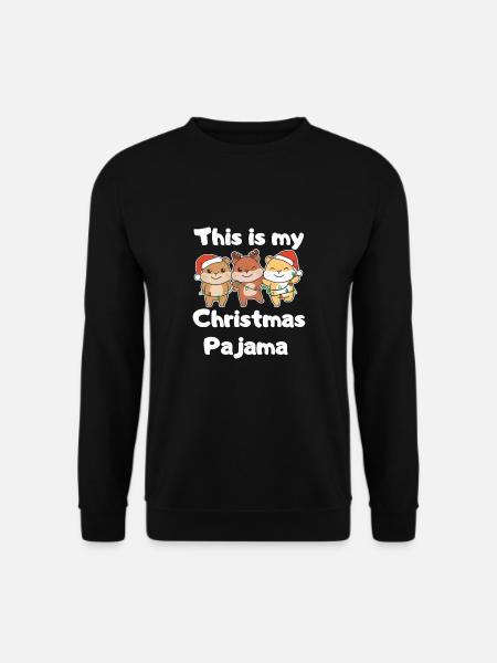 Pyjama de Noël hamster - Sweat-shirt Unisexe - noir