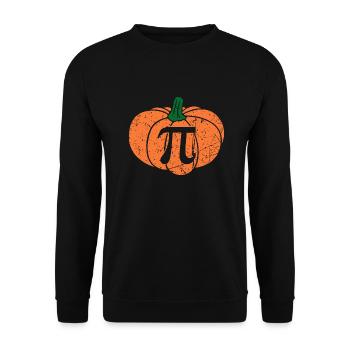 Distressed Pumpkin Pi Math Teacher Haloween - Unisex Sweatshirt - black - Front - Alina (178cm) & Michal (187cm)