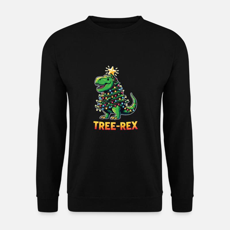 Tree-Rex lustiger Dinosaurier Wortspiel T-Rex - Unisex Pullover - Schwarz