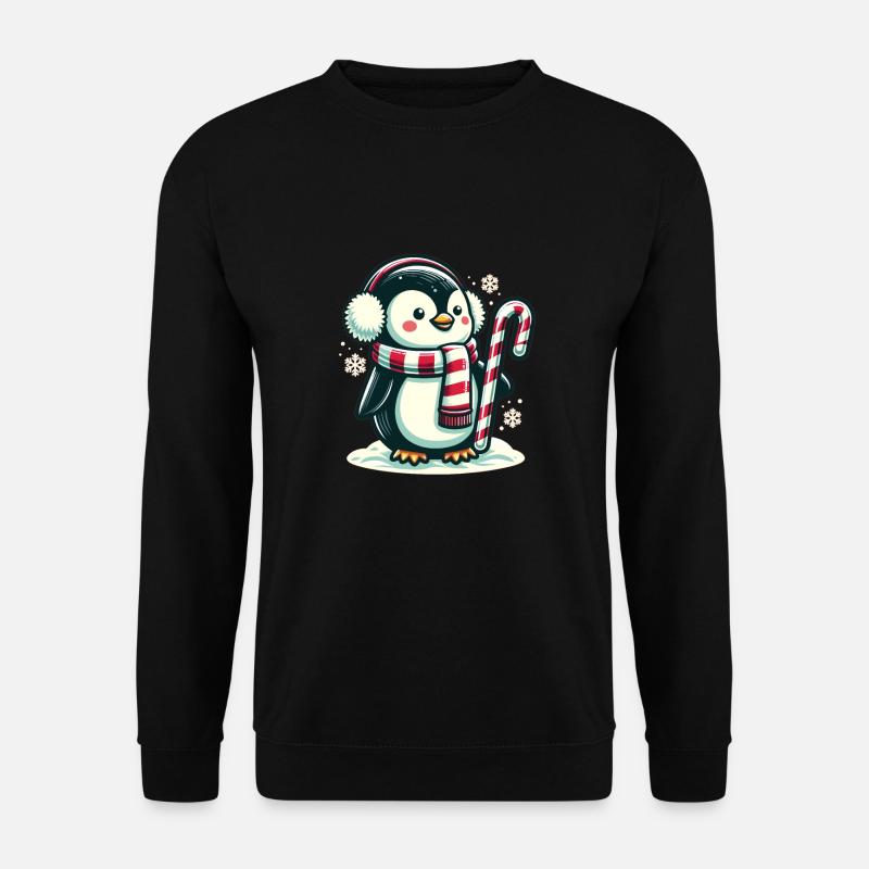 Penguin Christmas Animals Cute Penguins - Unisex Sweatshirt - black