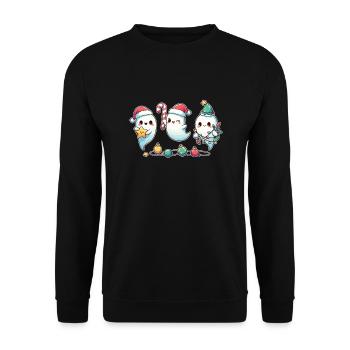 Ghosts for Christmas Christmas Ghosts - Unisex Sweatshirt - black - Front - Alina (178cm) & Michal (187cm)