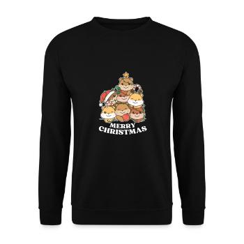 Merry Christmas Hamsters Christmas Eve Hamsters - Unisex Sweatshirt - black - Front - Alina (178cm) & Michal (187cm)