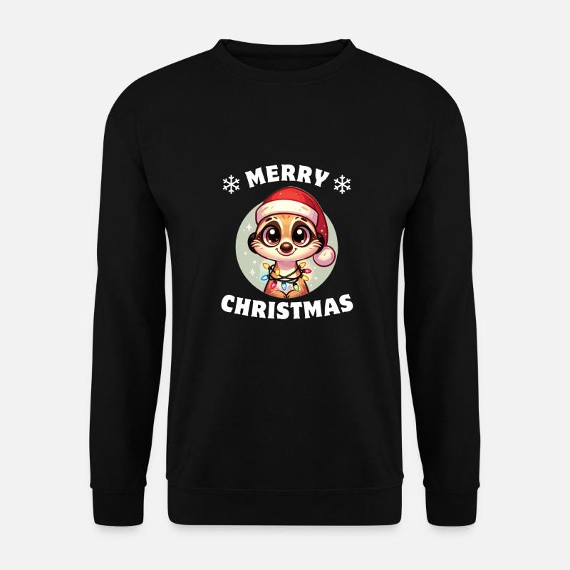 Weihnachtsmütze Weihnachten Lichterkette - Unisex Pullover - Schwarz