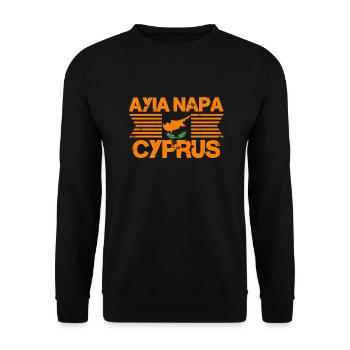 Cyprus - Zypern Flagge - Unisex Pullover - Schwarz - Vorne - Alina (178cm) & Michal (187cm)