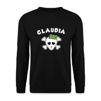 Pirate Claudia Design for Girls and Women - Unisex Sweatshirt - black - Front - Alina (178cm) & Michal (187cm)