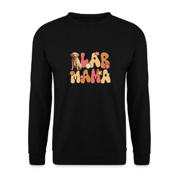 Labrador Retriever Groovy Lab Mom - Unisex Sweatshirt - black - Front - Alina (178cm) & Michal (187cm)