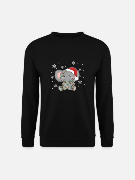 Elefant Weihnachten Winter Tiere Elefanten - Unisex Pullover - Schwarz