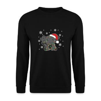 Axolotl Noël Hiver Animaux Axolotls - Sweat-shirt Unisexe - noir - Devant - Alina (178cm) & Michal (187cm)