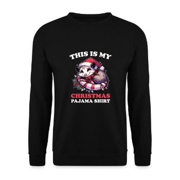 Opossum Pyjama de Noël Opossums - Sweat-shirt Unisexe - noir - Devant - Alina (178cm) & Michal (187cm)