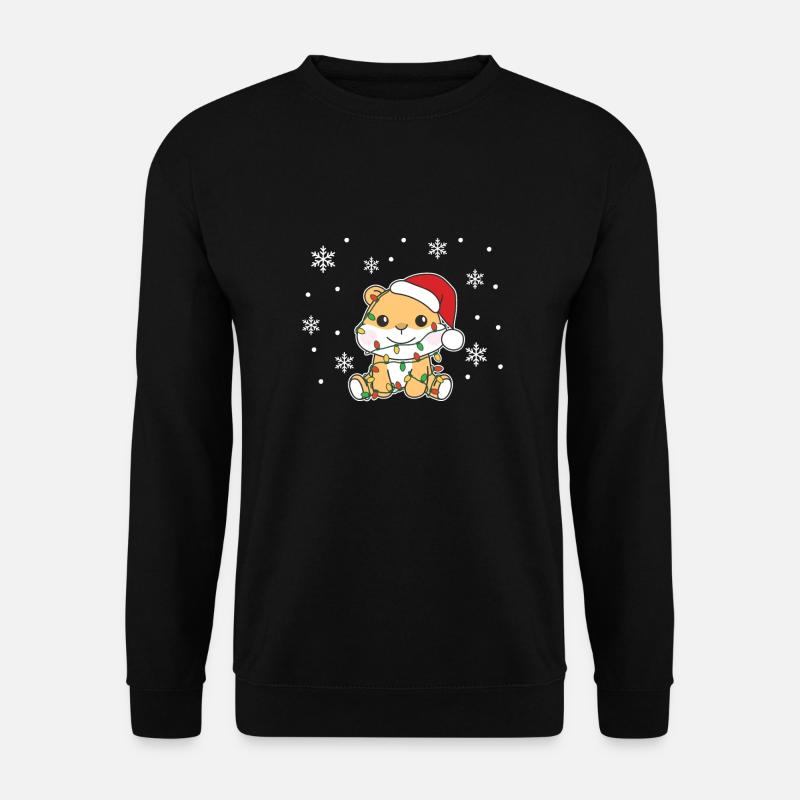 Hamsters Noël Animaux d’hiver Hamsters - Sweat-shirt Unisexe - noir