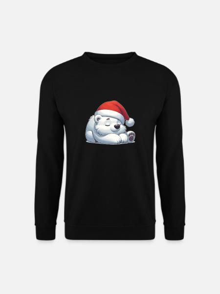 Weihnachtsmütze Weihnachten Lichterkette - Unisex Pullover - Schwarz