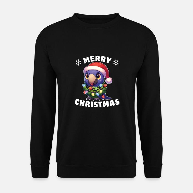 Weihnachtsmütze Weihnachten Lichterkette - Unisex Pullover - Schwarz