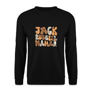 Jack Russell Terrier Groovy Jack Russell Mom - Unisex Sweatshirt - black - Front - Alina (178cm) & Michal (187cm)