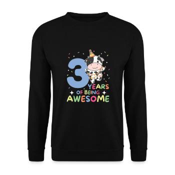 Vache pour les enfants de 3 ans - Sweat-shirt Unisexe - noir - Devant - Alina (178cm) & Michal (187cm)