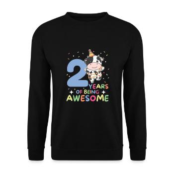 Vache pour les enfants de 2 ans - Sweat-shirt Unisexe - noir - Devant - Alina (178cm) & Michal (187cm)