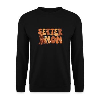 Irish Red Setter Groovy Setter Mom - Unisex Sweatshirt - black - Front - Alina (178cm) & Michal (187cm)