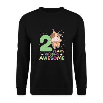 Vache pour les enfants de 2 ans - Sweat-shirt Unisexe - noir - Devant - Alina (178cm) & Michal (187cm)