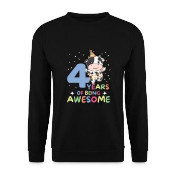 Vache pour les enfants de 4 ans - Sweat-shirt Unisexe - noir - Devant - Alina (178cm) & Michal (187cm)