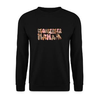 Leonberger Groovy Leonberger Mom - Unisex Sweatshirt - black - Front - Alina (178cm) & Michal (187cm)