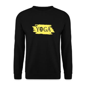 Yoga - Unisex Pullover - Schwarz - Vorne - Alina (178cm) & Michal (187cm)