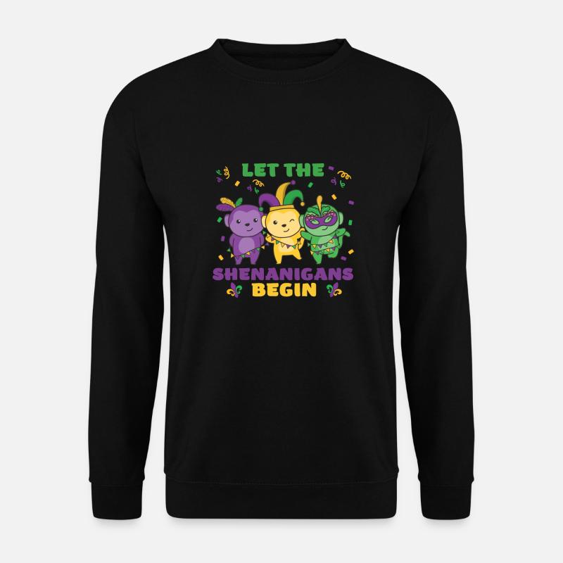Mardi Gras Monkey Carnival Costume - Unisex Sweatshirt - black