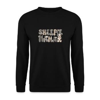 Old English Sheepdog Groovy Sheepie Mama - Unisex Sweatshirt - black - Front - Alina (178cm) & Michal (187cm)