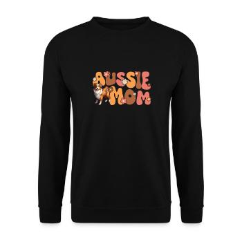 Berger australien rouge Tri Groovy Aussie maman - Sweat-shirt Unisexe - noir - Devant - Alina (178cm) & Michal (187cm)