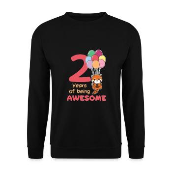 Panda roux pour les enfants de 2 ans - Sweat-shirt Unisexe - noir - Devant - Alina (178cm) & Michal (187cm)