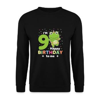 Grenouille pour les enfants de 9 ans de neuf ans - Sweat-shirt Unisexe - noir - Devant - Alina (178cm) & Michal (187cm)