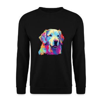 Aquarelle colorée Kuvasz - Sweat-shirt Unisexe - noir - Devant - Alina (178cm) & Michal (187cm)
