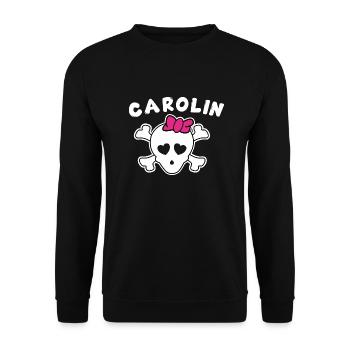 Pirate Carolin Design for Girls and Women - Unisex Sweatshirt - black - Front - Alina (178cm) & Michal (187cm)